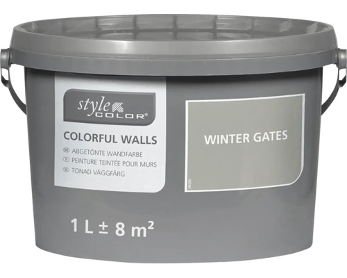 Seau de peinture murale Style Color Colorful Walls teinte Winter Gates 1 litre pour 8 mètres carrés