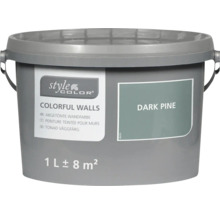 Style Color Colorful Walls Wandfarbe im Eimer 1 Liter in Dark Pine