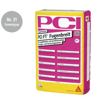 PCI FT Fugenbreit Fugenmörtel für Spaltklinker und großformatige Platten in Zementgrau, 25 Kilogramm Sack.