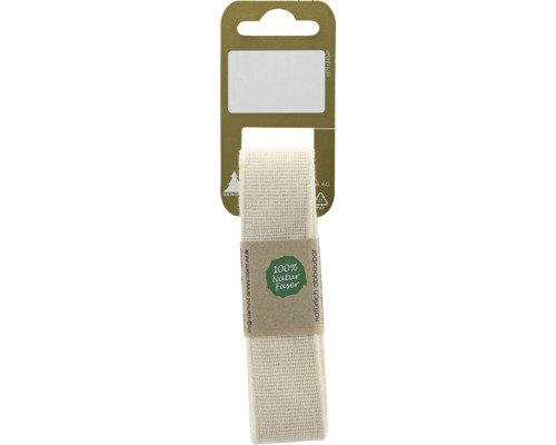 Ruban en fibre naturelle Geron en jute, 100 pour cent fibre naturelle, biodégradable, emballé sur une carte en carton.