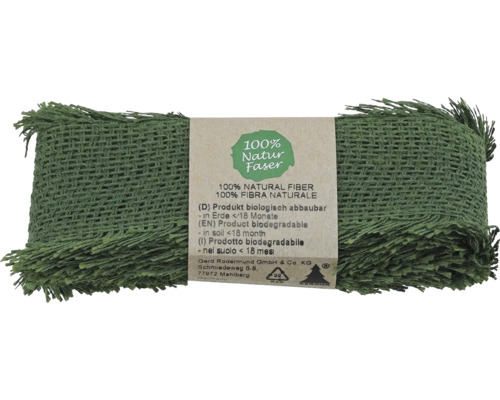 Un rouleau de tissu de jute biodégradable en fibres naturelles pour le jardinage.