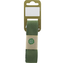 Ruban de jute en fibres naturelles sur une carte en carton pour fixer les plantes au jardin.