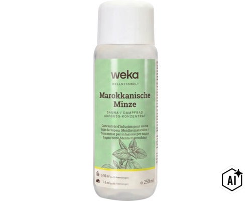 Weka concentré pour infusion sauna menthe marocaine flacon 250 millilitres (Image AI modified or generated)