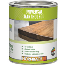 Dose Universal Hartholzöl auf Leinölbasis zur Pflege und zum Schutz von Holzoberflächen mit Hornbach Logo