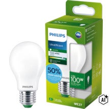 Ampoule LED Philips UltraEfficient E27, 7,3 watts, équivalent 100 watts, 1535 lumens, 4000 kelvins, lumière blanche froide, longue durée de vie (Image AI modified or generated)