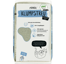 Litière agglomérante pour chat Primox au parfum de poudre pour bébé, sac de 20 kilogrammes, très absorbante, neutralise les odeurs.