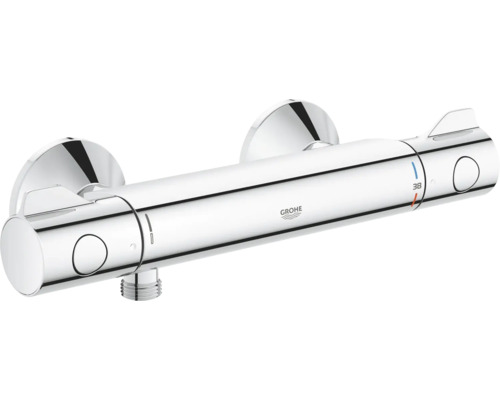 Grohe Thermostat Duscharmatur zur Wandmontage mit Temperaturkontrolle und 38 Grad Sicherheitssperre