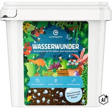 Wundergarten Wasserwunder Wasserspeicher 2 Kilogramm Eimer für Balkon, Beet und Hochbeet zur Pflanzenbewässerung. (Image AI modified or generated)