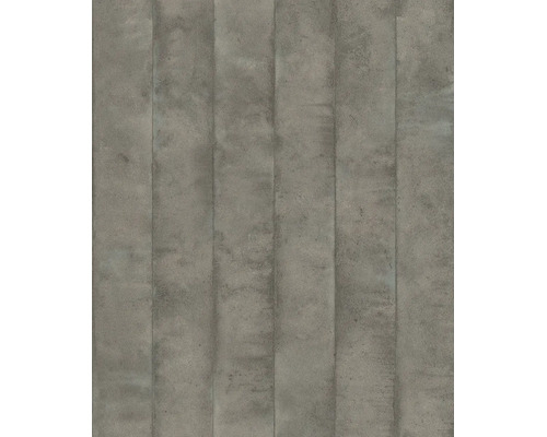 Papier peint intissé aspect béton avec structure à rayures verticales pour une décoration murale moderne.