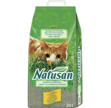 Litière agglomérante premium Natusan pour chats, absorbante et peu poussiéreuse, sac de 20 litres.