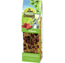 JR Farm Farmys Erdbeere Nagersnack für Nager und Zwergkaninchen in Gebäckform mit Erdbeeren