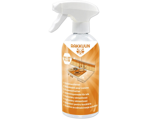 Dégraissant pour cuisine Rakkuun en flacon pulvérisateur pour le nettoyage des surfaces de cuisine et des plaques de cuisson