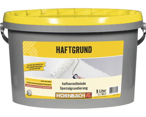 Primaire d adhérence HORNBACH seau de 5 litres pour surfaces lisses et peu absorbantes intérieur et extérieur