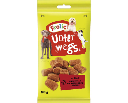 Frolic Unterwegs Rind Hundesnacks 180 Gramm Packung