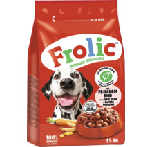 Frolic Trockenfutter für Hunde mit frischem Rind, 1,5 Kilogramm Beutel