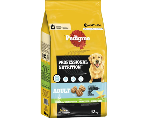 Nourriture pour chiens Pedigree Professional Nutrition Adult volaille et légumes sac 12 kilogrammes