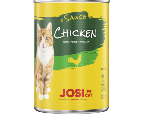 JosiCat Nassfutterdose Huhn in Soße für ausgewachsene Katzen 400 Gramm