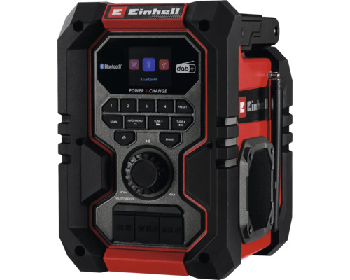 Einhell Akku Baustellenradio mit Bluetooth und DAB plus Empfang