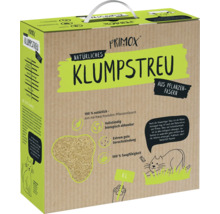 Litière agglomérante naturelle Primox à base de fibres végétales pour chats, paquet de 8 litres, biodégradable, absorbante et anti-odeurs.