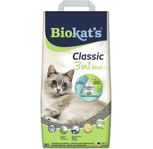 Biokat s Classic 3in1 fresh Katzenstreu aus Naturton mit Frühlingsduft 18 Liter Klumpstreu
