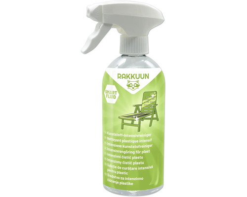 Nettoyant plastique intensif dans un flacon pulvérisateur pour le nettoyage des meubles de jardin