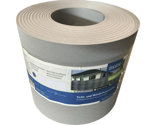 Bande de protection visuelle et brise-vent pour clôtures à double fils sur rouleau, 19 centimètres de large et 35 mètres de long