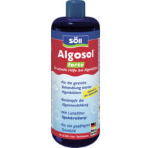 Anti-algues Söll Algosol forte pour étangs pour le traitement ciblé des fortes proliférations d algues, 1 litre pour 20.000 litres d eau.