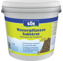 Un seau de substrat pour plantes aquatiques Söll de six kilogrammes comme substrat de culture pour plantes de bassin avec nutriments longue durée.