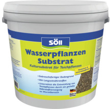 Substrat pour plantes aquatiques Söll dans un seau de 12 kilogrammes pour la fertilisation des plantes de bassin.