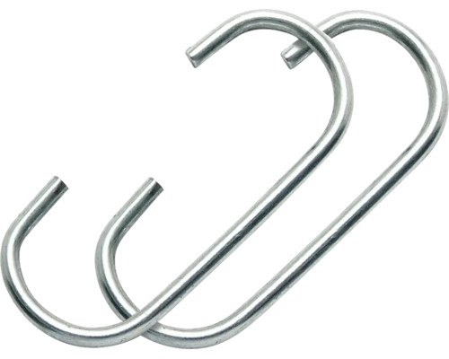 Zwei S-Haken aus Metall für vielseitige Befestigungsmöglichkeiten