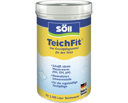 Boîte de soin de base pour bassin Söll TeichFit pour stabiliser les valeurs de l eau pour 2500 litres d eau de bassin