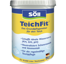 Produit d entretien pour bassin Söll TeichFit pour stabiliser les valeurs de l eau dans un seau pour 10.000 litres d eau de bassin.