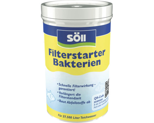 Bactéries de démarrage de filtre Söll pour 37500 litres d'eau de bassin pour l'activation biologique du filtre.