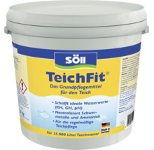 Produit d'entretien de base Söll TeichFit pour bassins afin de stabiliser les valeurs de l'eau, seau de 2,5 kilogrammes.