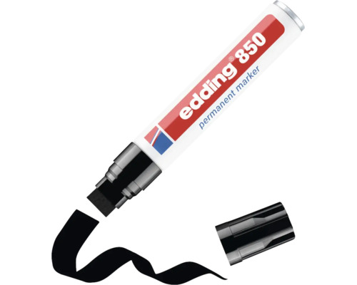 Marqueur permanent edding 850 avec pointe biseautée pour marquages durables