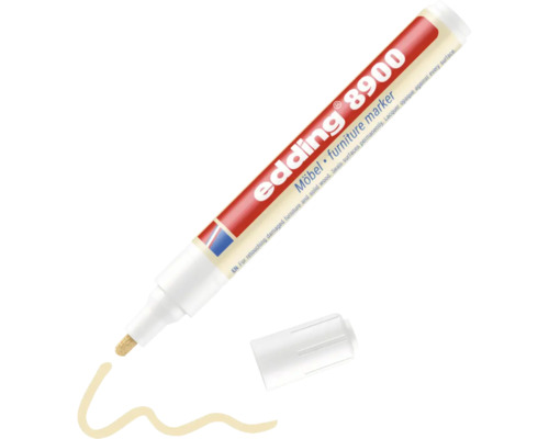 Marqueur pour meubles Edding 8900 pour retoucher les rayures et les dommages sur les surfaces en bois Marqueur pour meubles Edding 8900 pour retoucher les rayures et les dommages sur les surfaces en bois