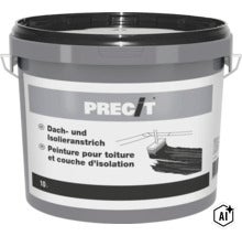 Precit Dach- und Isolieranstrich in einem 10 Liter Eimer für den Schutz von Dachflächen (Image AI modified or generated)