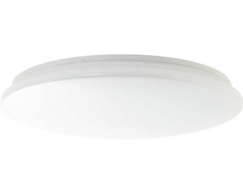 Plafonnier LED à intensité lumineuse variable 36W 4500 lm 3000- 6500 K CCT teintes de blanc réglables Ø 50 cm Farica blanc + télécommande + aspect ciel étoilé Plafonnier rond
