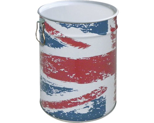 Récipient multiusages Lienbacher Britain y compris couvercle blanc rouge bleu Conteneur en métal avec couvercle et motif Union Jack