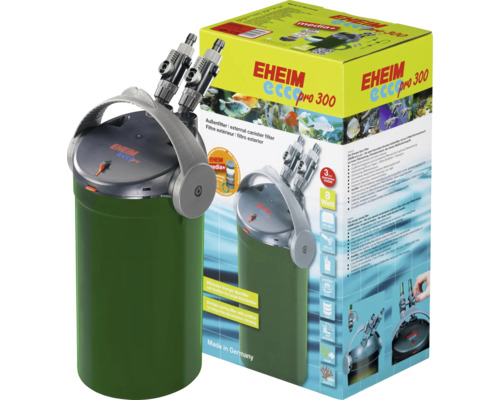 EHEIM ecco pro 300 Außenfilter für Aquarien inklusive Verpackung mit Produktinformationen