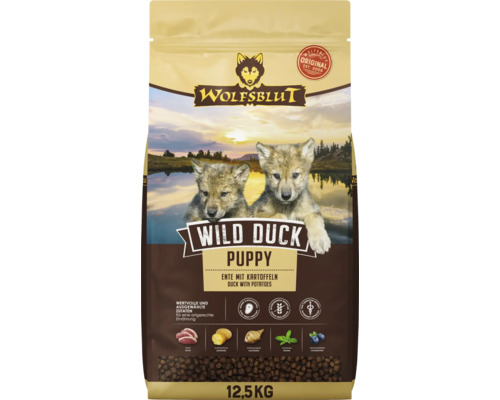 Wolfsblut Wild Duck Puppy Hundefutter mit Ente und Kartoffeln im 12,5 Kilogramm Beutel