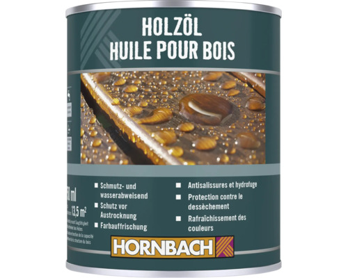 Boîte d huile pour bois Hornbach pour une protection hydrofuge et un rafraîchissement des couleurs