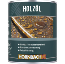 Huile pour bois HORNBACH en pot avec effet hydrofuge sur les surfaces en bois