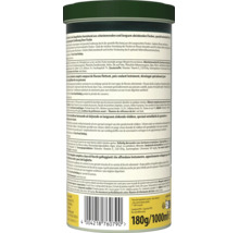 Boîte de nourriture pour poissons de bassin Tetra Pond Flakes avec informations sur le produit et ingrédients au dos.