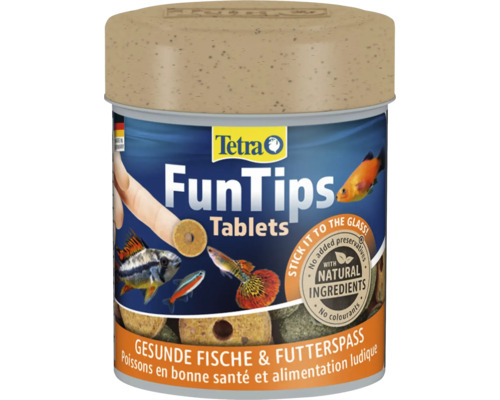 Dose Tetra FunTips Haftfuttertabletten als Fischfutter zum Kleben an die Aquarienscheibe für eine gezielte Fütterung.