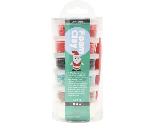 Set de pâte à modeler de Noël avec six boîtes de pâte à modeler et outil de modelage