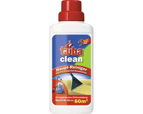 Tuba clean Haupt Reiniger Teppich Spezial Konzentrat für die hygienische Tiefenreinigung, ergiebig bis zu 60 Quadratmeter.