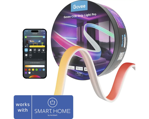 Ruban LED Govee COB Strip Light Pro avec contrôle par application smartphone et intégration maison intelligente