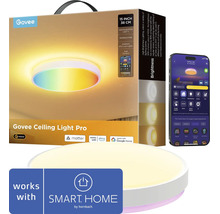Plafonnier LED Govee Ceiling Light Pro avec commande domotique et fonction application de forme ronde.