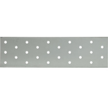 Rechteckiger Lochplattenverbinder aus Metall mit mehreren Bohrungen für Holzverbindungen.